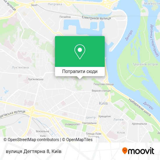 Карта вулиця Дегтярна 8