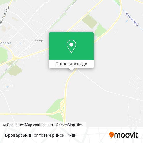 Карта Броварський оптовий ринок