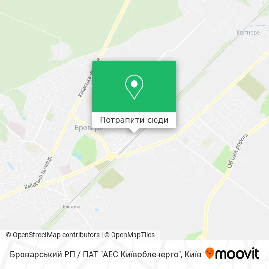 Карта Броварський РП / ПАТ "АЕС Київобленерго"