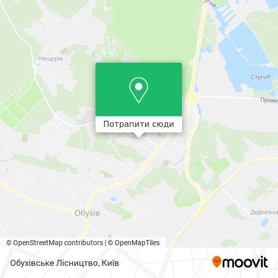 Карта Обухівське Лісництво