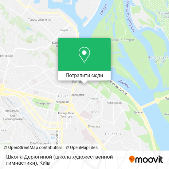 Карта Школа Дерюгиной (школа художественной гимнастики)
