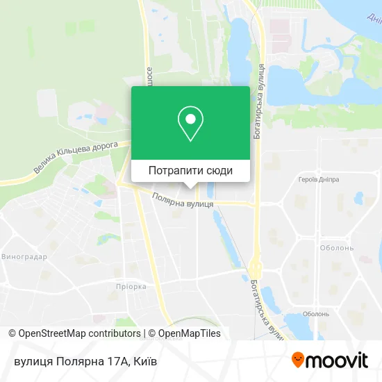 Карта вулиця Полярна 17А