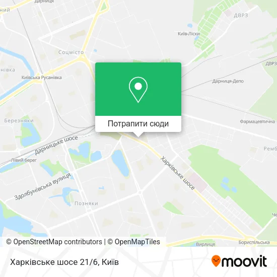 Карта Харківське шосе 21/6