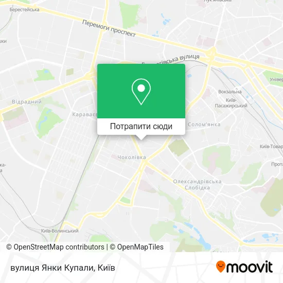 Карта вулиця Янки Купали