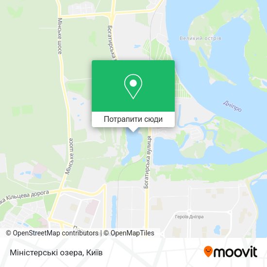 Карта Міністерські озера