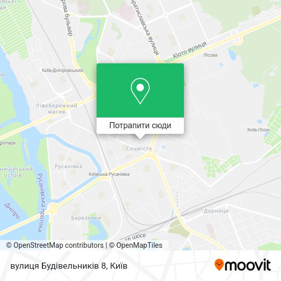 Карта вулиця Будівельників 8