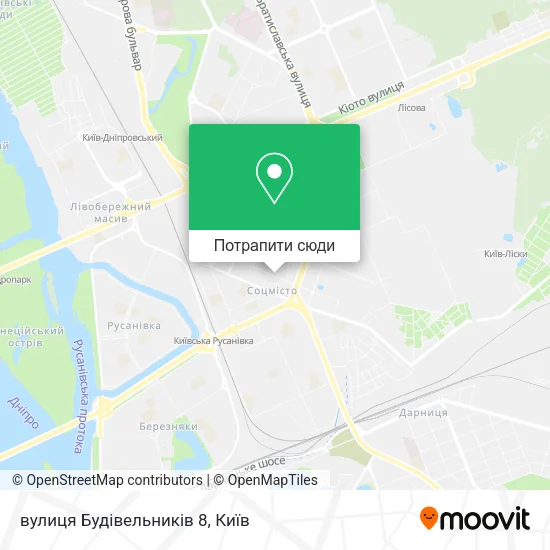 Карта вулиця Будівельників 8