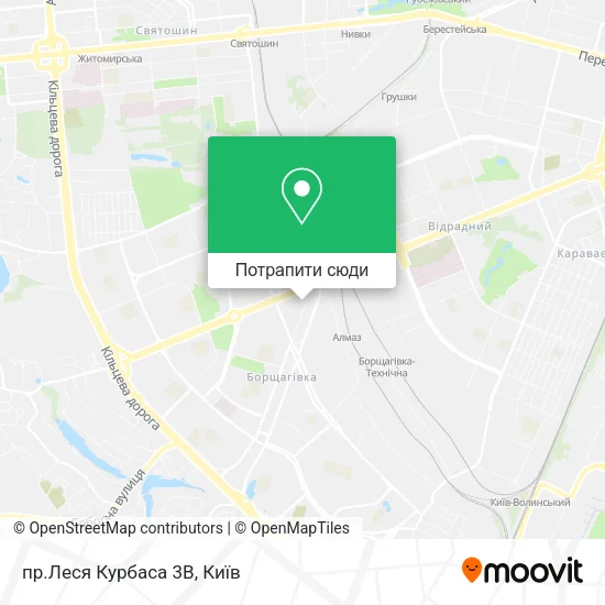 Карта пр.Леся Курбаса 3В