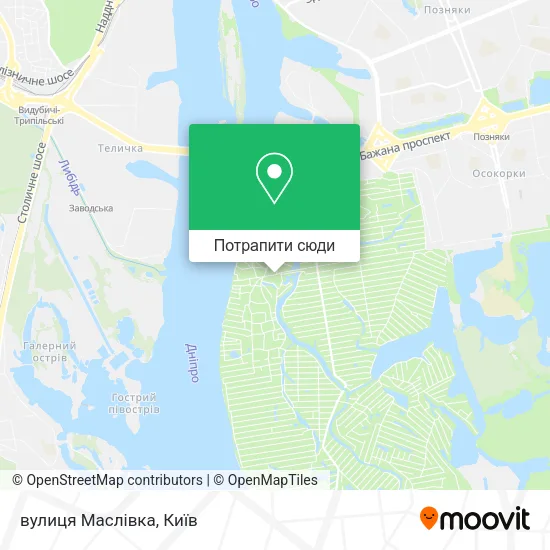 Карта вулиця Маслівка