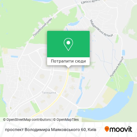 Карта проспект Володимира Маяковського 60