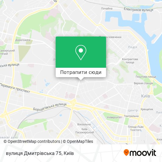 Карта вулиця Дмитрівська 75