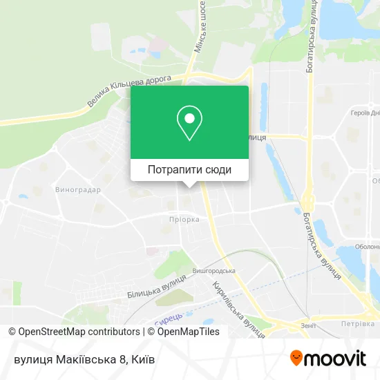 Карта вулиця Макіївська 8