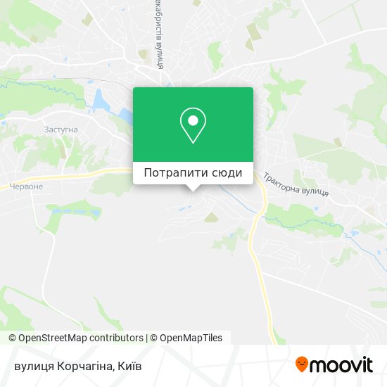 Карта вулиця Корчагіна