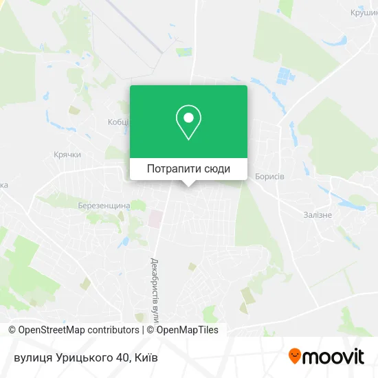 Карта вулиця Урицького 40