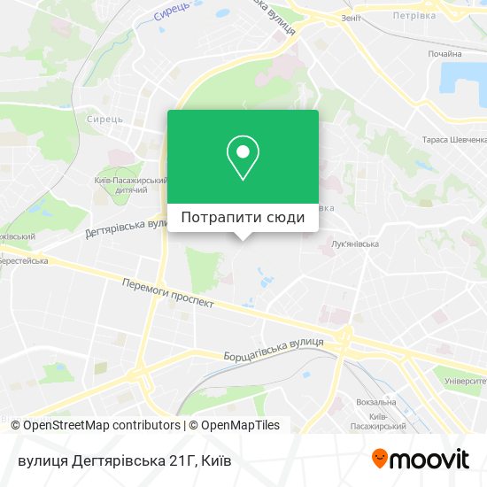 Карта вулиця Дегтярівська 21Г