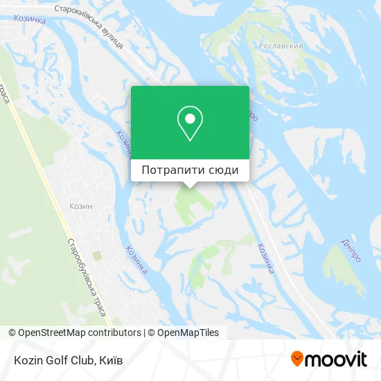 Карта Kozin Golf Club