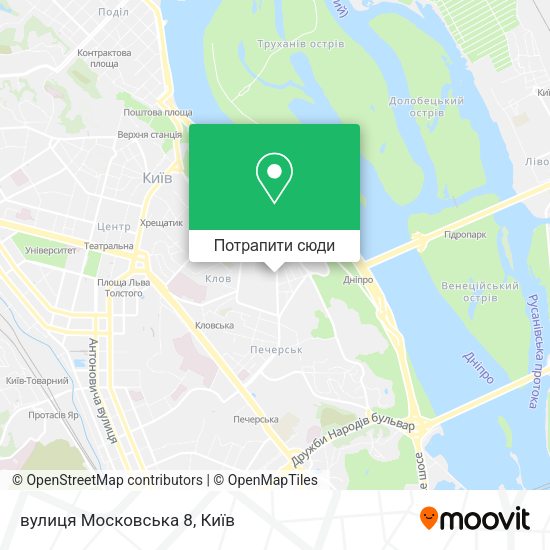 Карта вулиця Московська 8