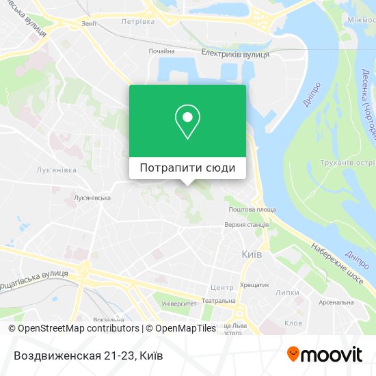 Карта Воздвиженская 21-23