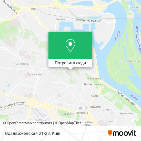 Карта Воздвиженская 21-23