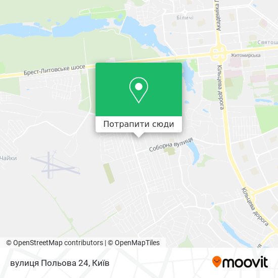 Карта вулиця Польова 24
