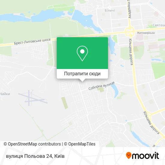 Карта вулиця Польова 24