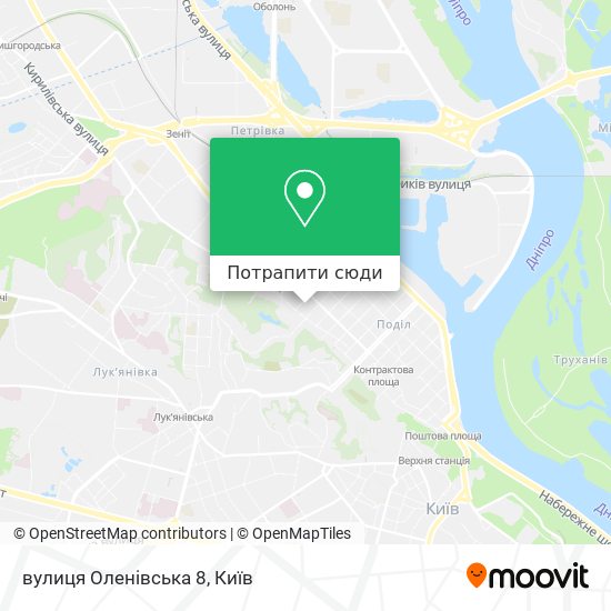 Карта вулиця Оленівська 8