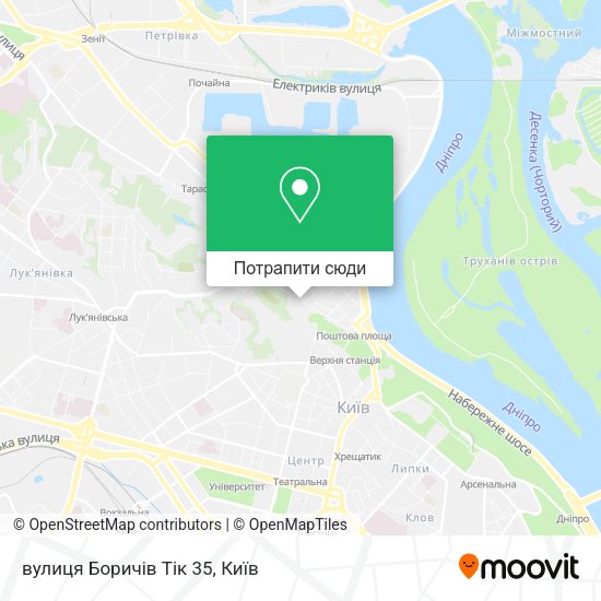Карта вулиця Боричів Тік 35