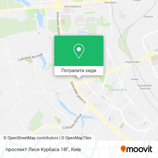 Карта проспект Леся Курбаса 18Г