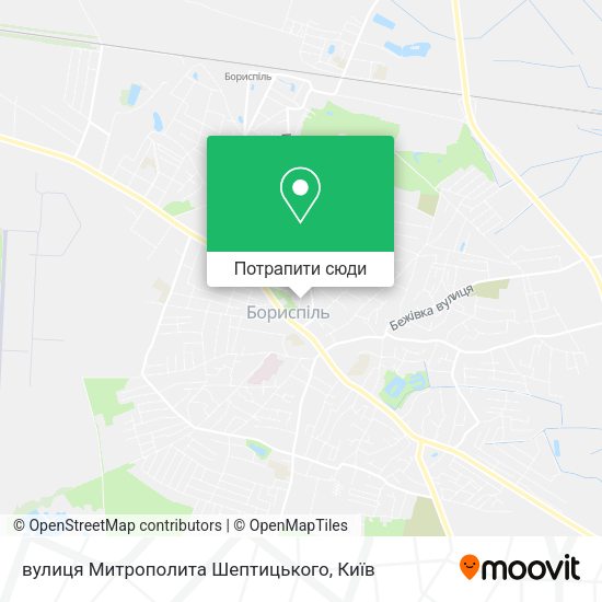 Карта вулиця Митрополита Шептицького
