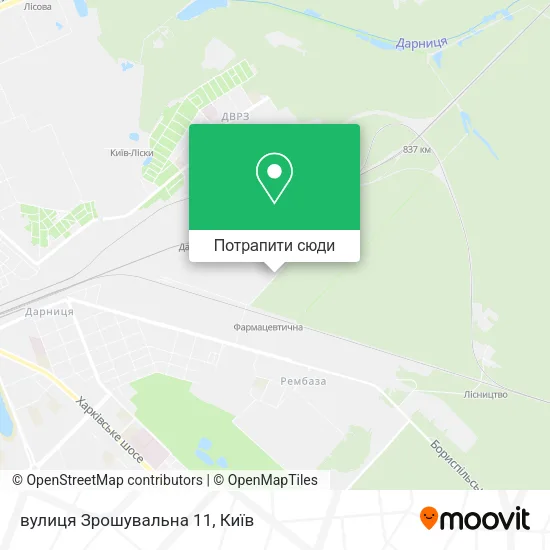 Карта вулиця Зрошувальна 11