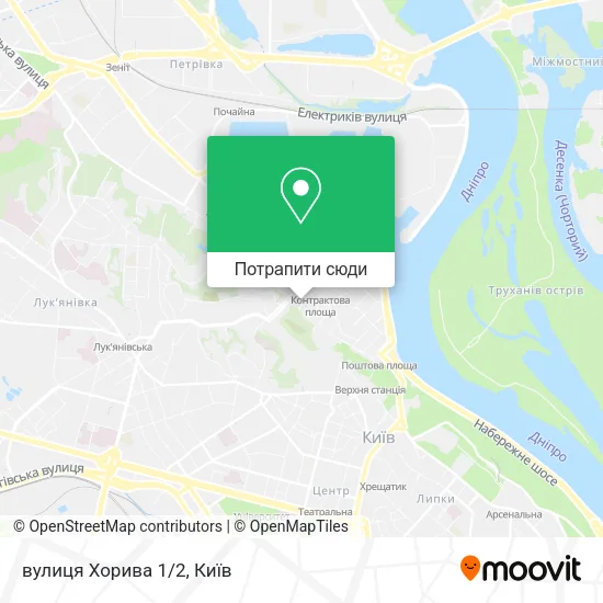 Карта вулиця Хорива 1/2