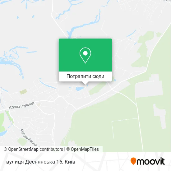 Карта вулиця Деснянська 16