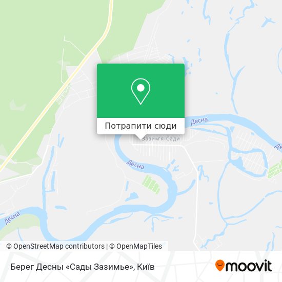Карта Берег Десны «Сады Зазимье»