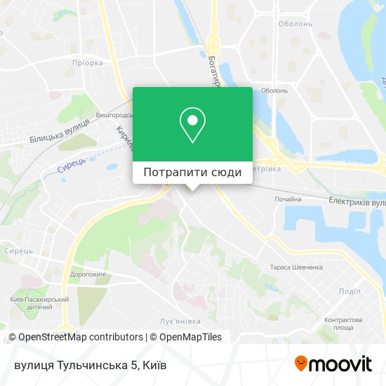Карта вулиця Тульчинська 5