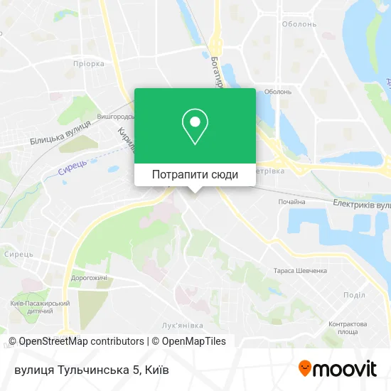 Карта вулиця Тульчинська 5