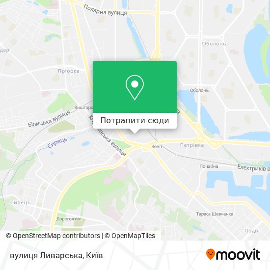 Карта вулиця Ливарська