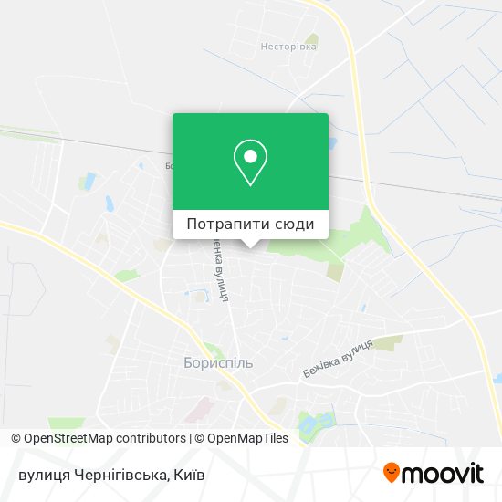 Карта вулиця Чернігівська