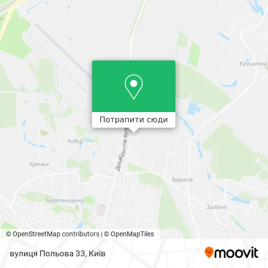 Карта вулиця Польова 33