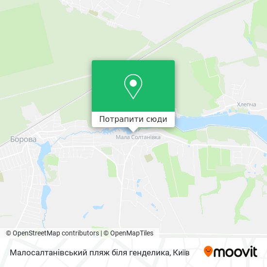 Карта Малосалтанівський пляж біля генделика