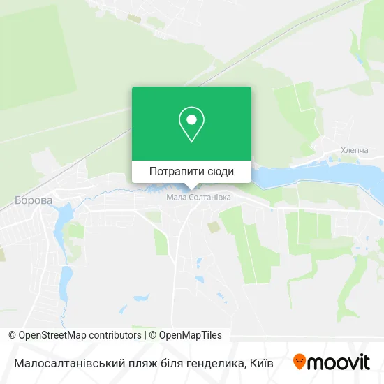 Карта Малосалтанівський пляж біля генделика