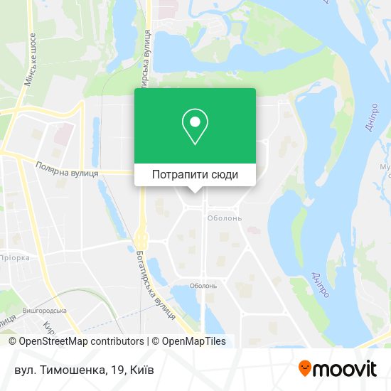 Карта вул. Тимошенка, 19