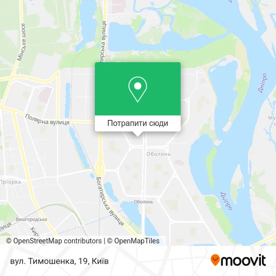 Карта вул. Тимошенка, 19