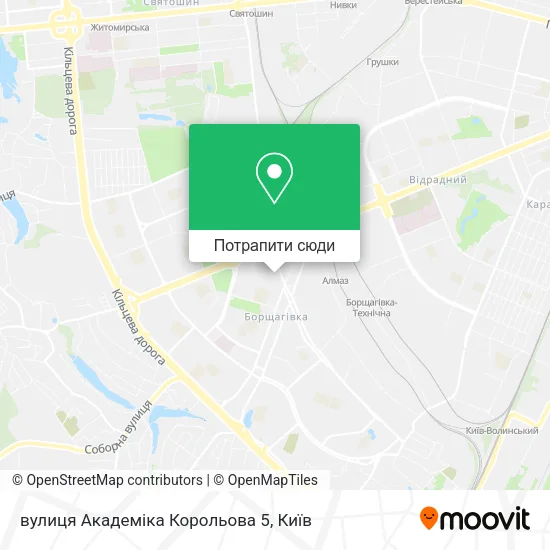 Карта вулиця Академіка Корольова 5