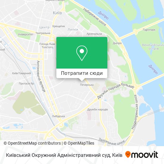 Карта Київський Окружний Адміністративний суд