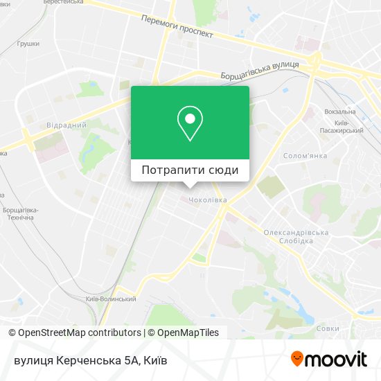 Карта вулиця Керченська 5А