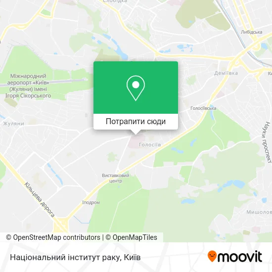 Карта Національний інститут раку