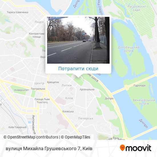 Карта вулиця Михайла Грушевського 7