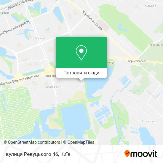 Карта вулиця Ревуцького 46