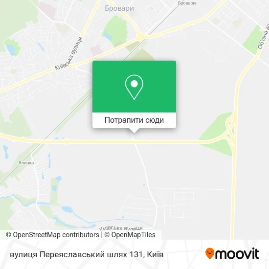 Карта вулиця Переяславський шлях 131