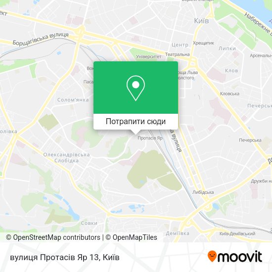 Карта вулиця Протасів Яр 13
